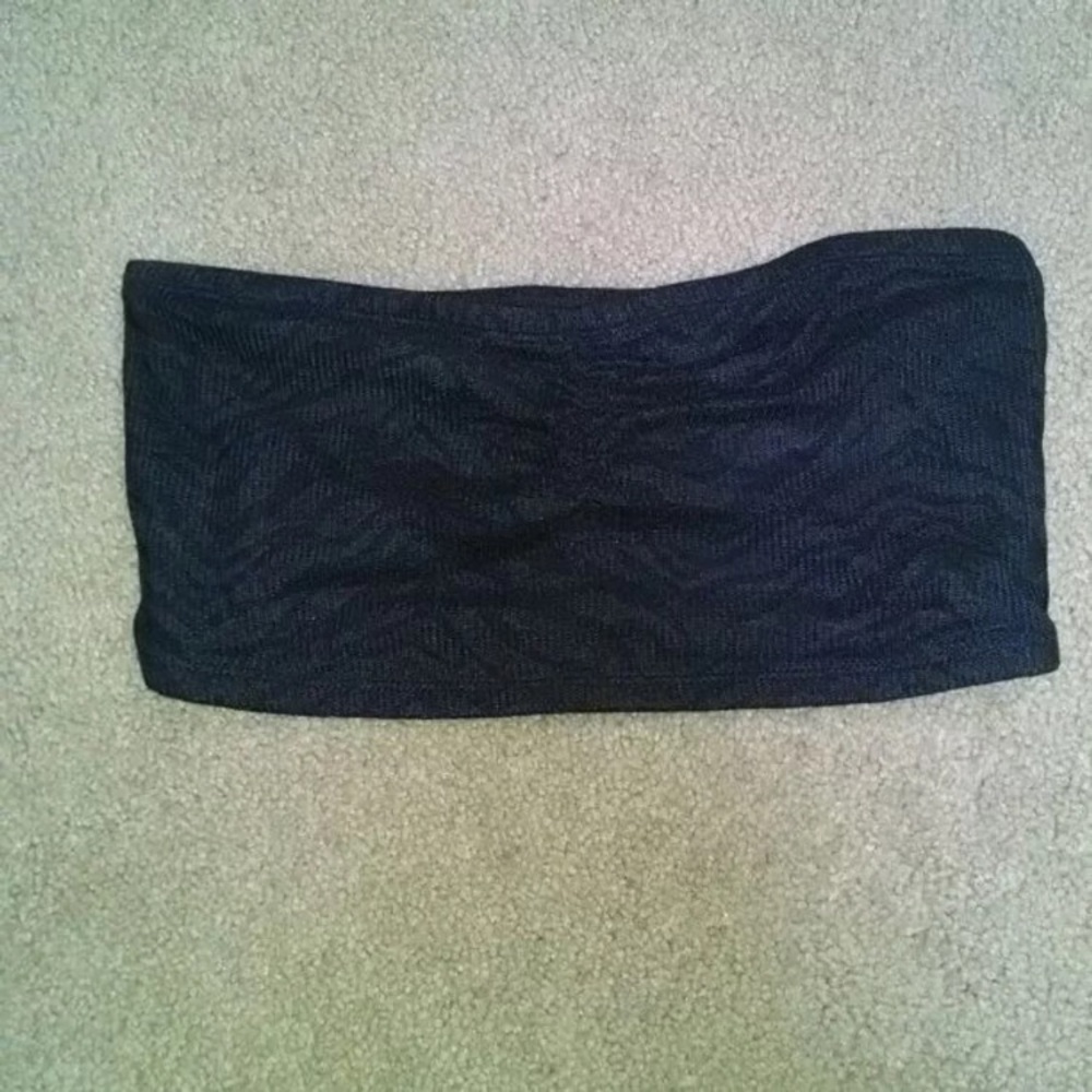 Black zebra striped bandeau